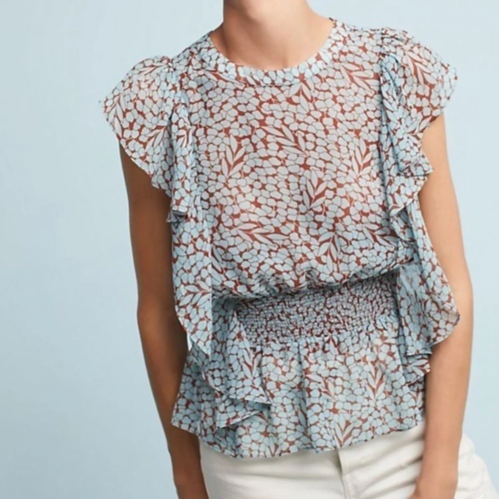 NWOT Anthropologie Feather Bone Allegra Blouse - Picture 1 of 8